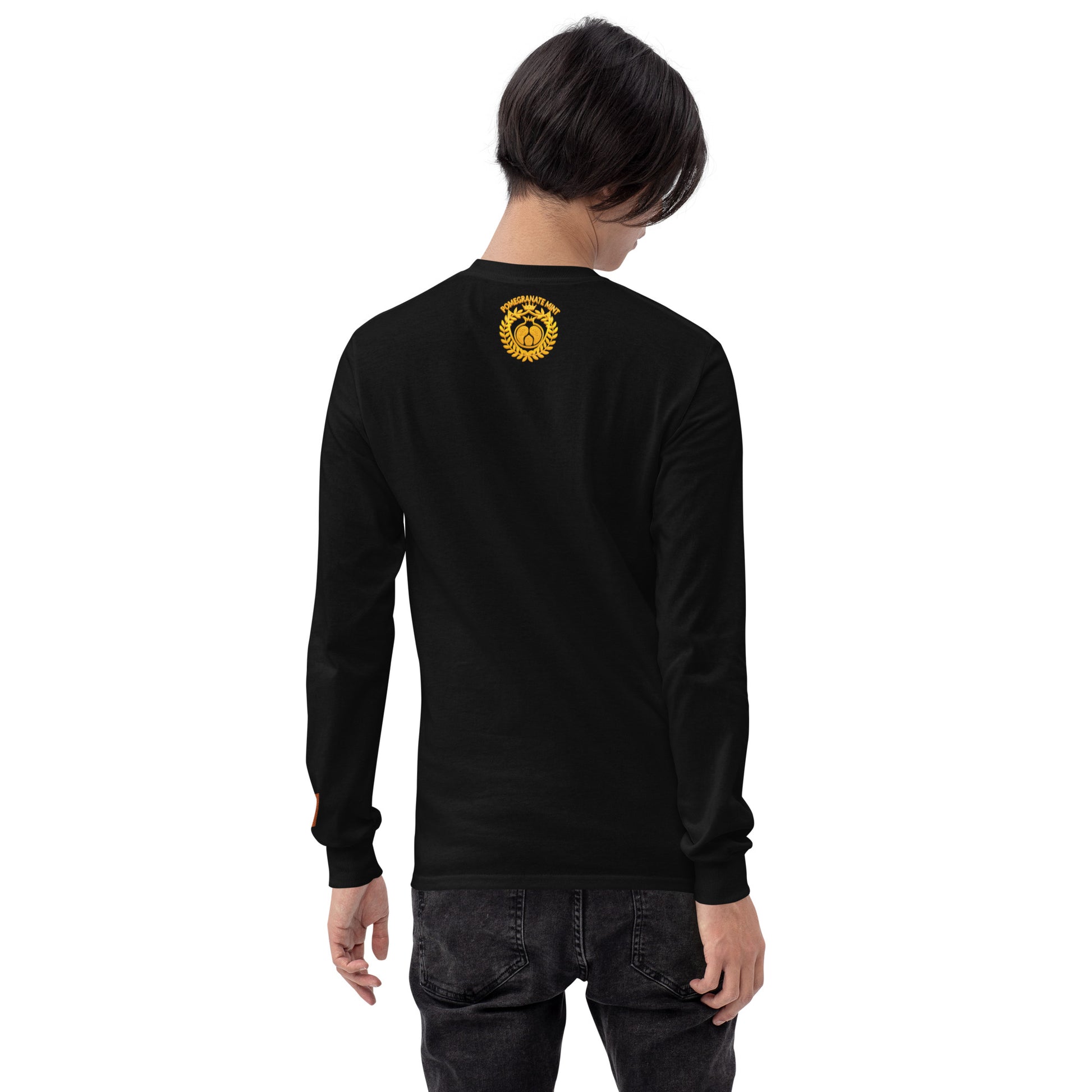 Men's Long Sleeve "Greater Armenia AK-47 & Tricolor" Embroidered Shirt Pomegranate Mint