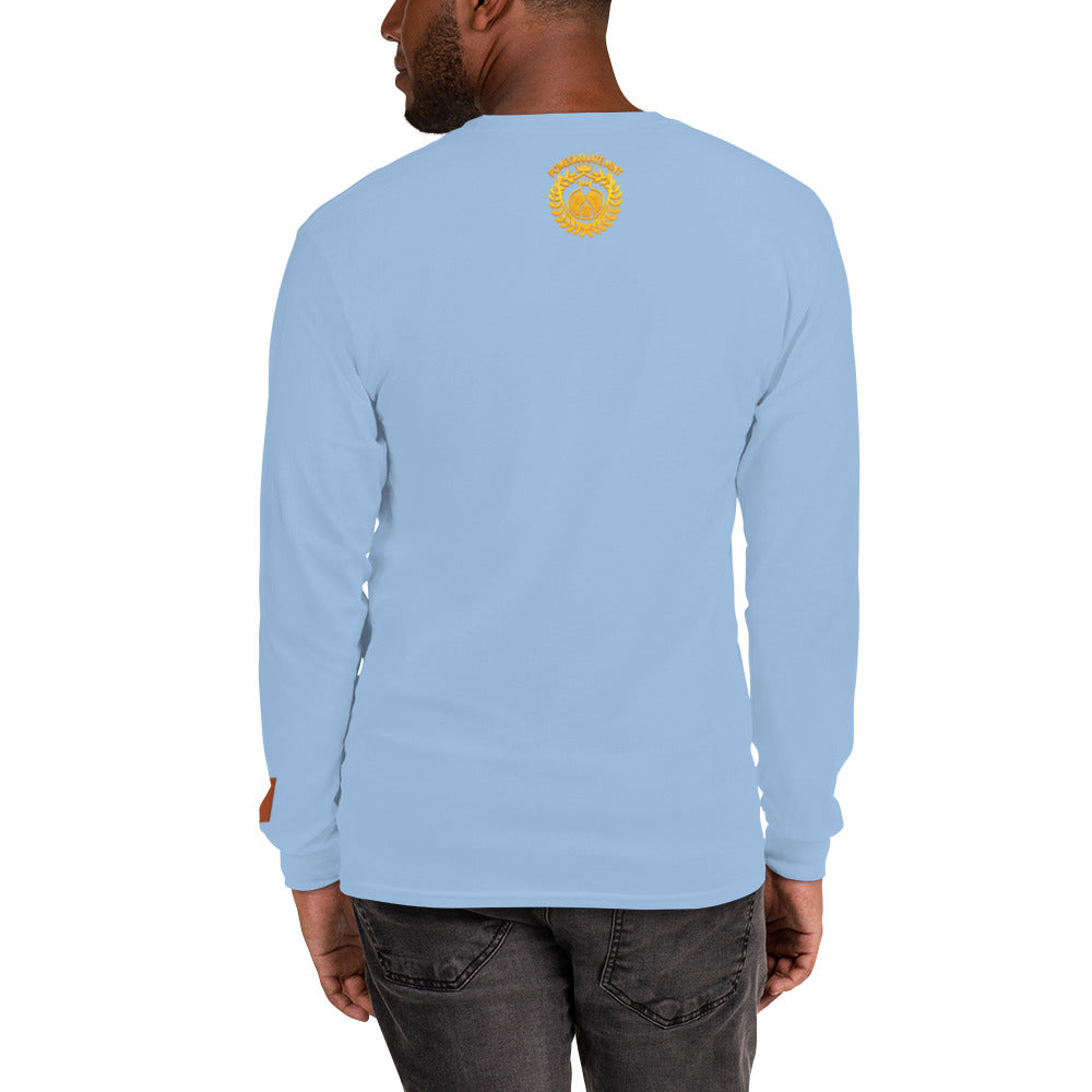 Men's Long Sleeve "Made in Armenia & Mount Ararat" Embroidered Shirt Pomegranate Mint
