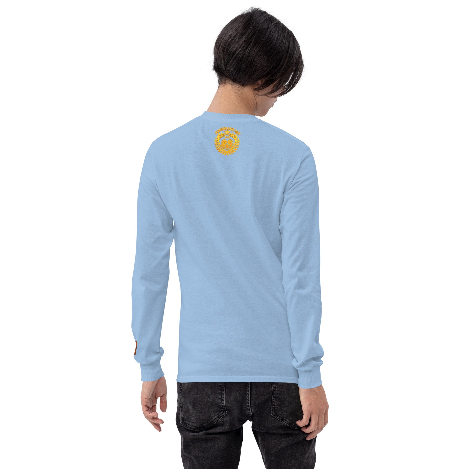 Men's Long Sleeve "Greater Armenia AK-47 & Tricolor" Embroidered Shirt Pomegranate Mint