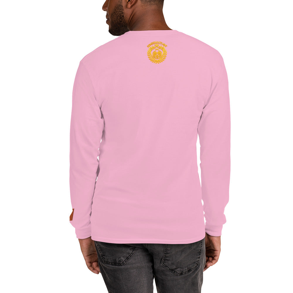 Men's Long Sleeve "Made in Armenia & Mount Ararat" Embroidered Shirt Pomegranate Mint