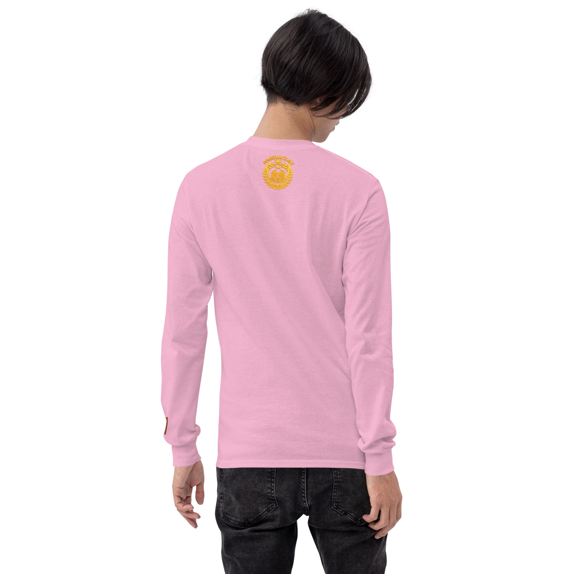 Men's Long Sleeve "Greater Armenia AK-47 & Tricolor" Embroidered Shirt Pomegranate Mint
