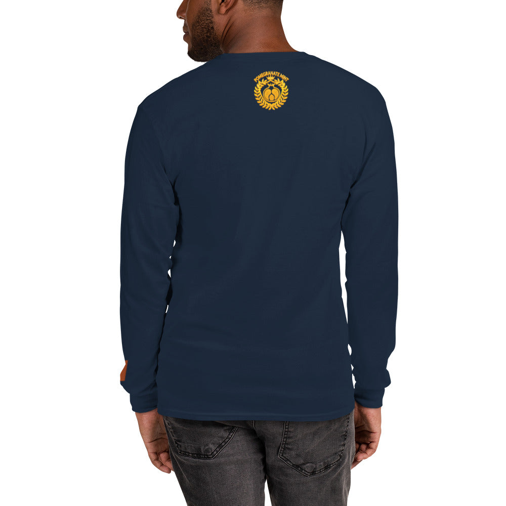 Men's Long Sleeve "Made in Armenia & Mount Ararat" Embroidered Shirt Pomegranate Mint