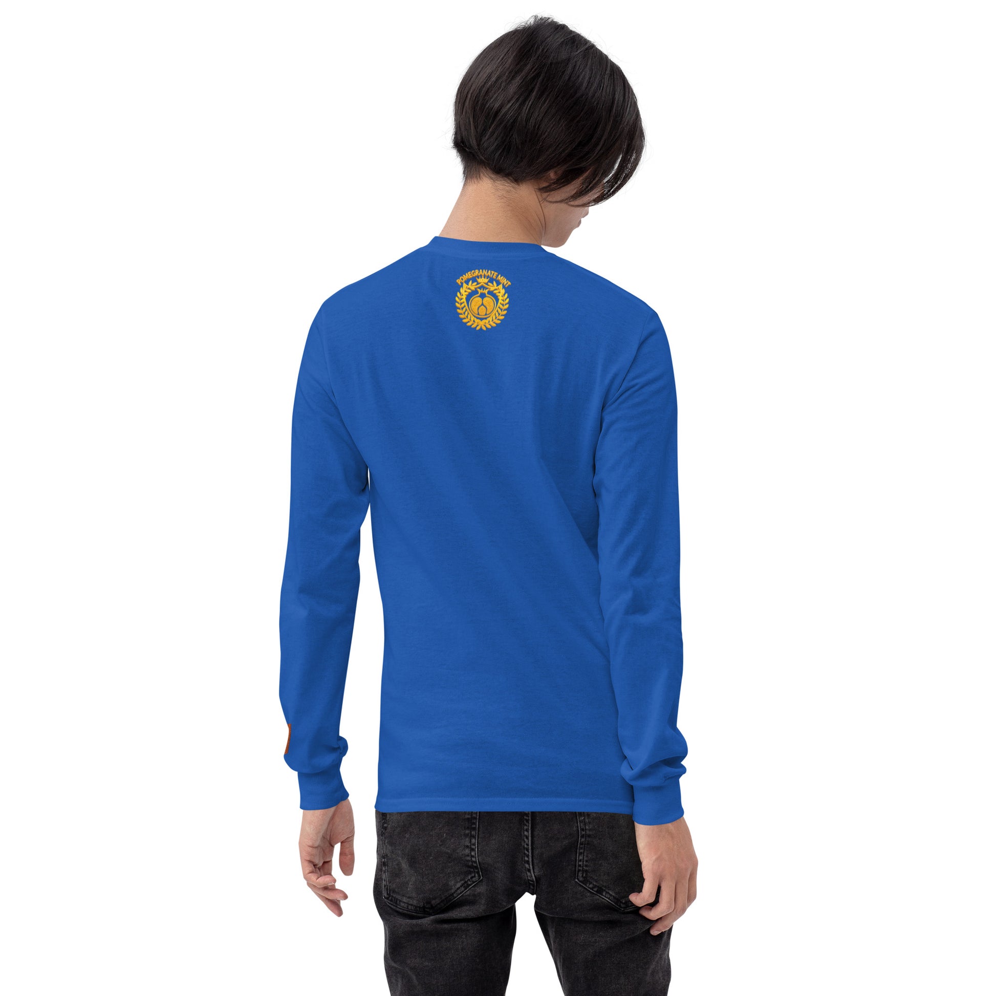 Men's Long Sleeve "Greater Armenia AK-47 & Tricolor" Embroidered Shirt Pomegranate Mint