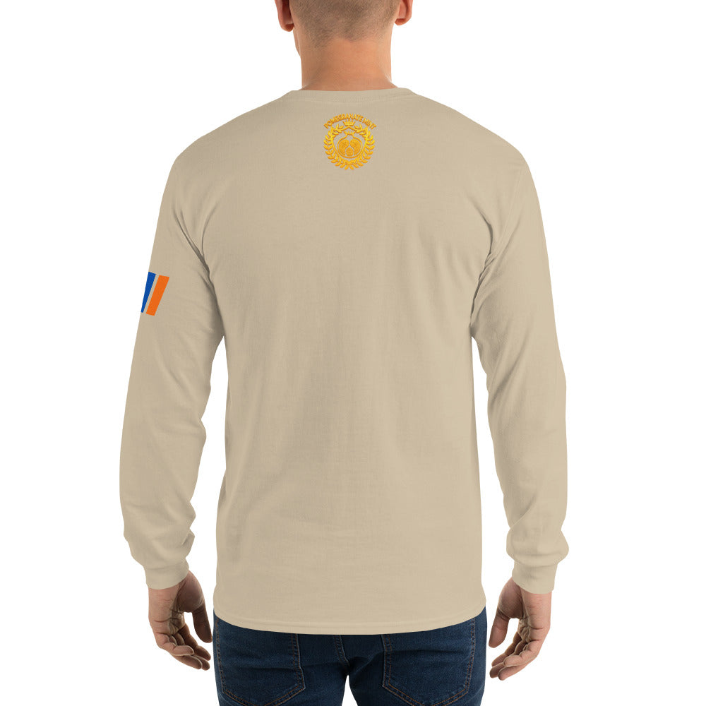 Men's Long Sleeve "Armenian Coat of Arms & Tricolor" Graphic Shirt Pomegranate Mint