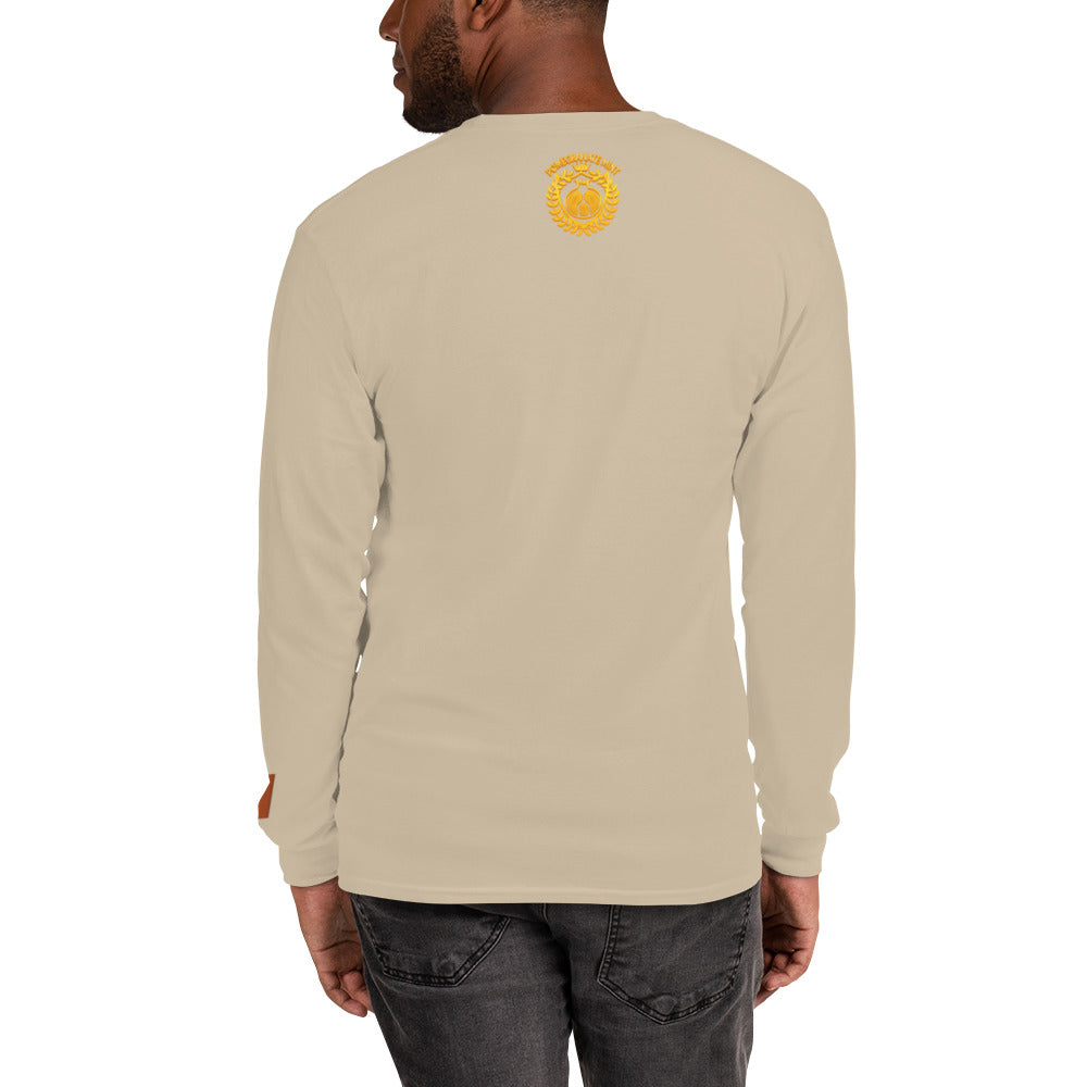 Men's Long Sleeve "Made in Armenia & Mount Ararat" Embroidered Shirt Pomegranate Mint