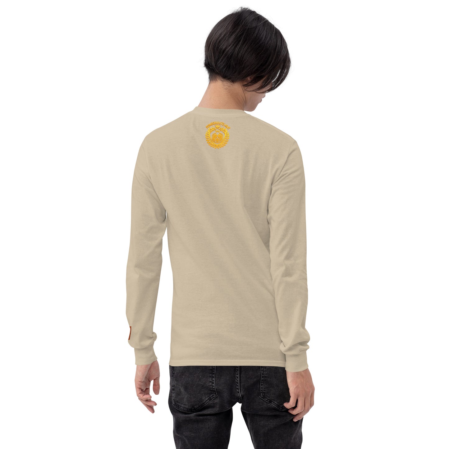 Men's Long Sleeve "Greater Armenia AK-47 & Tricolor" Embroidered Shirt Pomegranate Mint