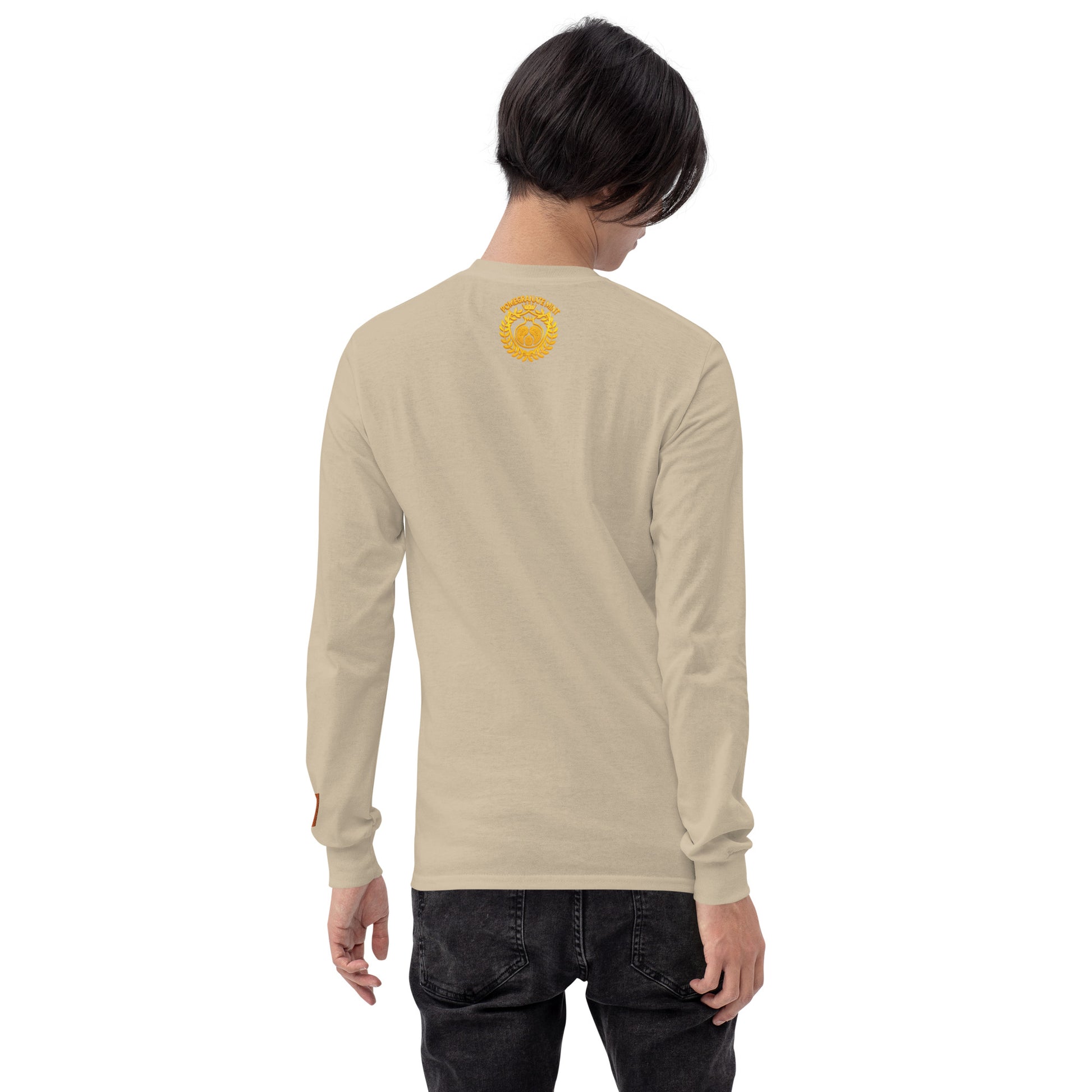 Men's Long Sleeve "Greater Armenia AK-47 & Tricolor" Embroidered Shirt Pomegranate Mint