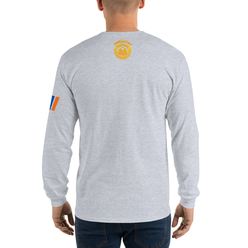 Men's Long Sleeve "Armenian Coat of Arms & Tricolor" Graphic Shirt Pomegranate Mint