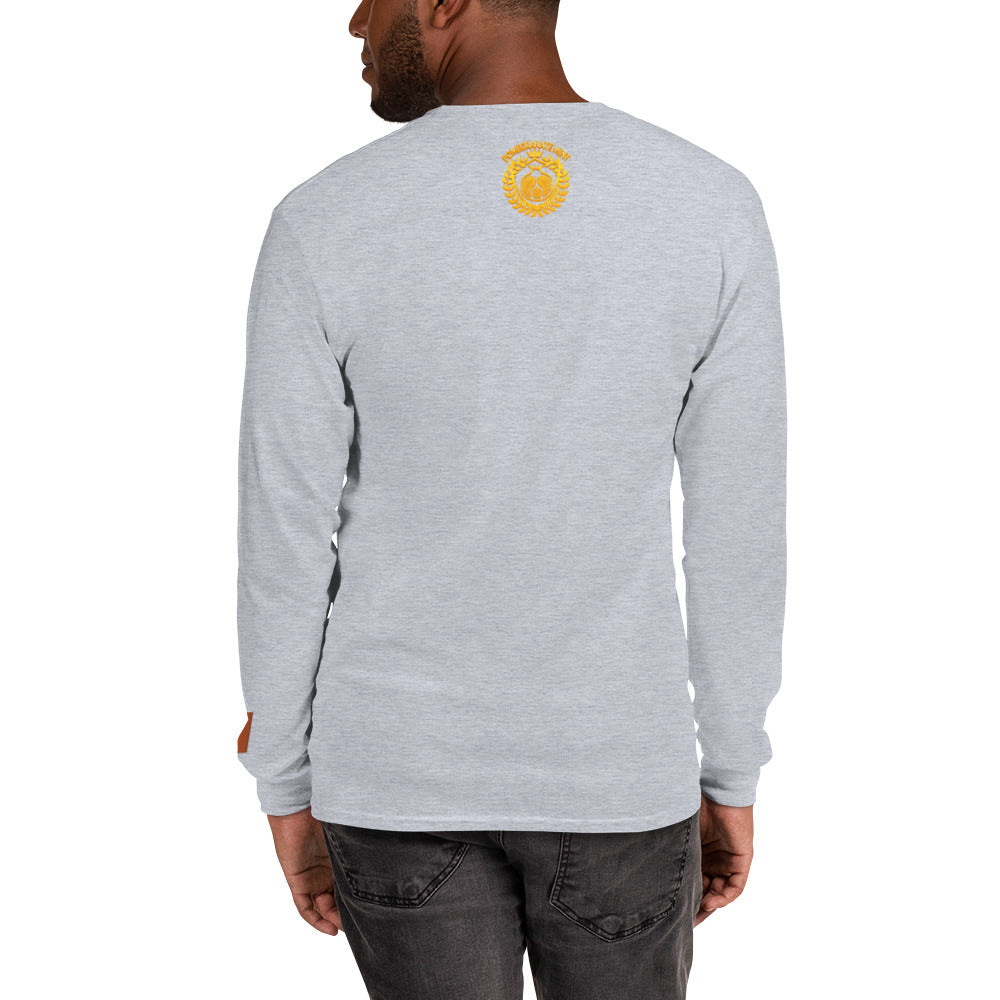 Men's Long Sleeve "Made in Armenia & Mount Ararat" Embroidered Shirt Pomegranate Mint