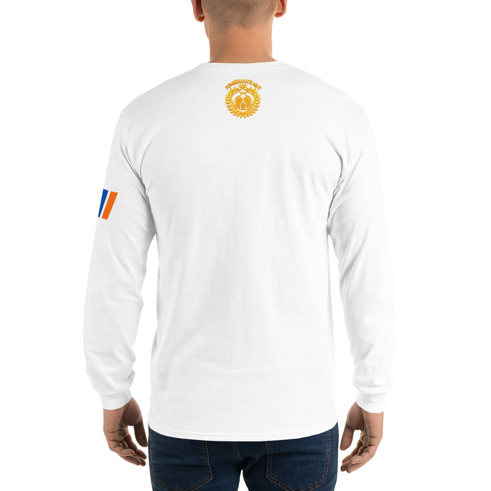 Men's Long Sleeve "Armenian Coat of Arms & Tricolor" Graphic Shirt Pomegranate Mint