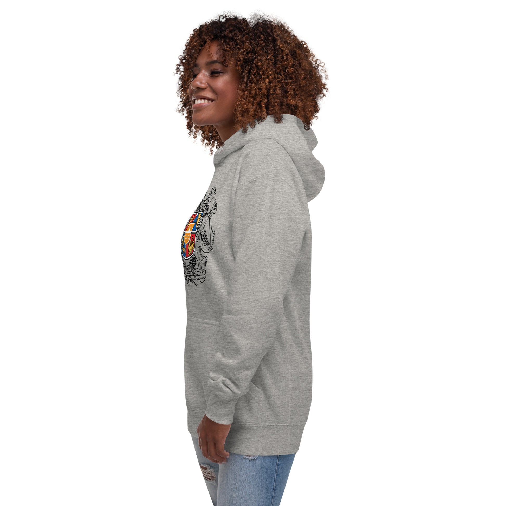 Unisex "Armenian Coat of Arms & Tricolor" Graphic Hoodie Pomegranate Mint