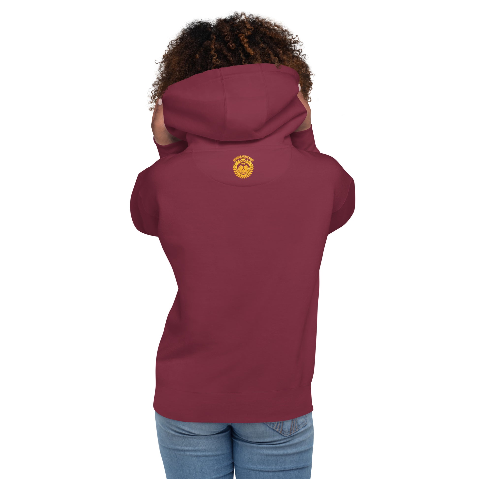 Unisex "Armenian Coat of Arms & Tricolor" Graphic Hoodie Pomegranate Mint