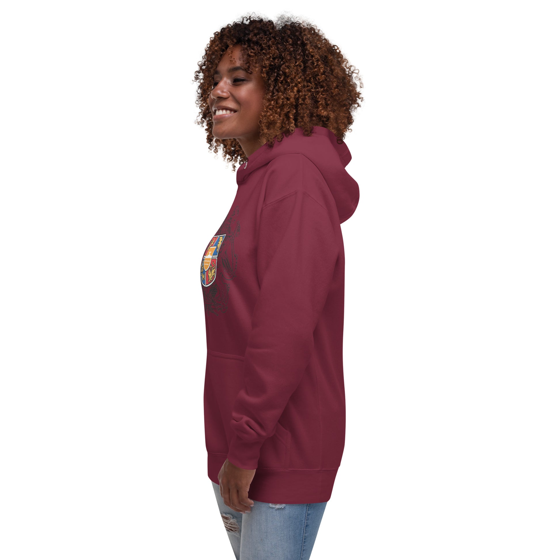 Unisex "Armenian Coat of Arms & Tricolor" Graphic Hoodie Pomegranate Mint