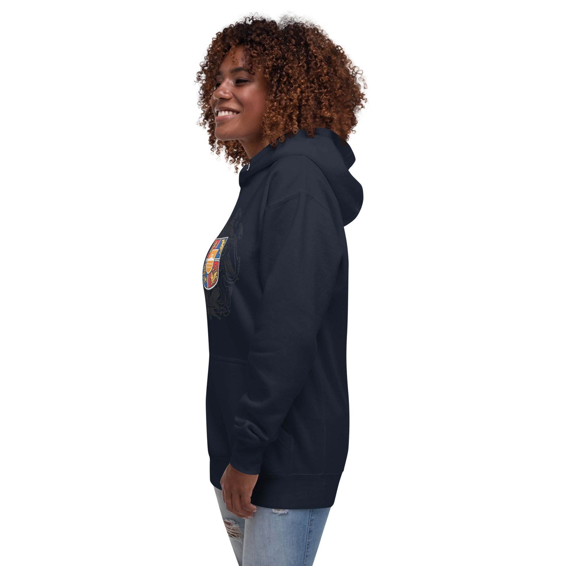 Unisex "Armenian Coat of Arms & Tricolor" Graphic Hoodie Pomegranate Mint