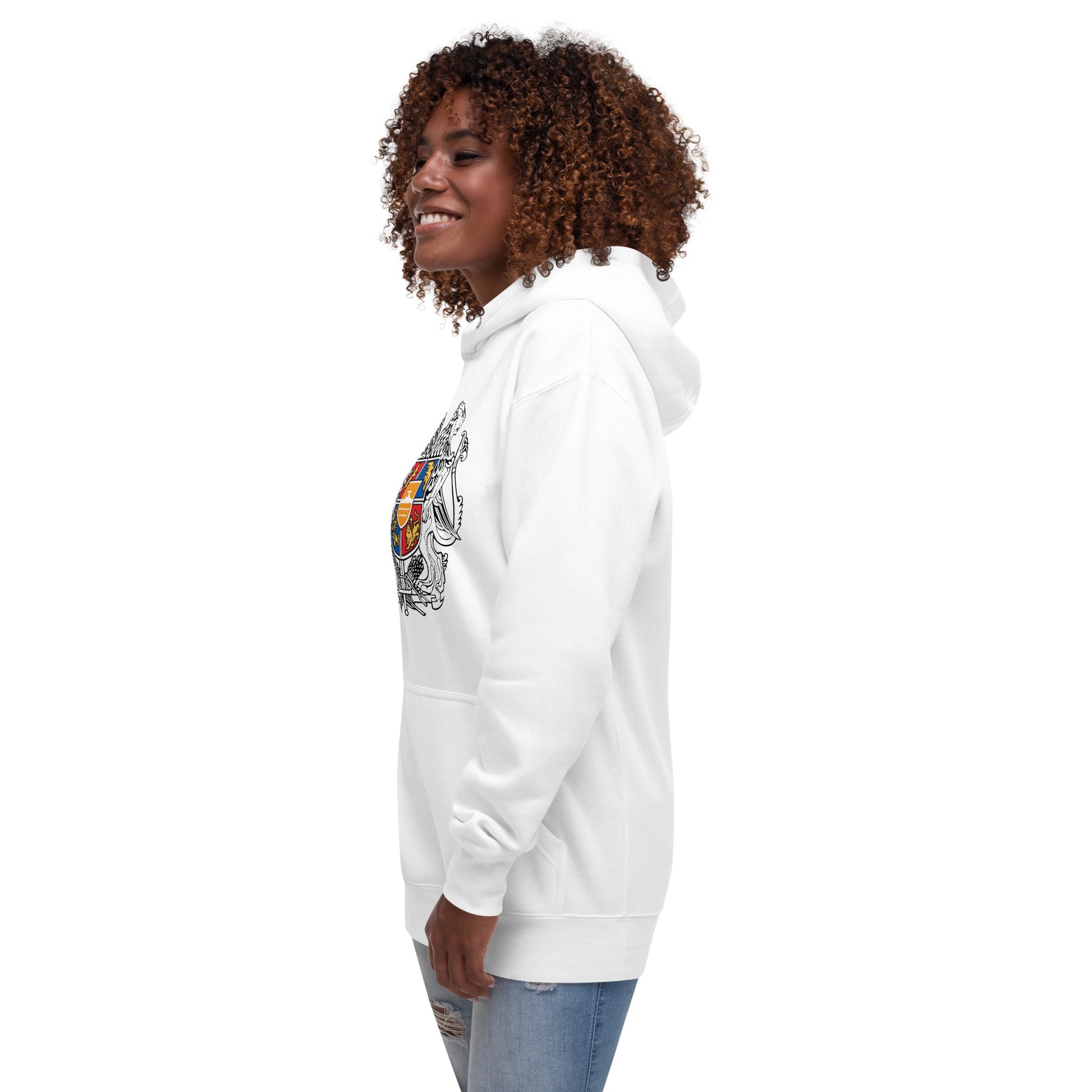 Unisex "Armenian Coat of Arms & Tricolor" Graphic Hoodie Pomegranate Mint