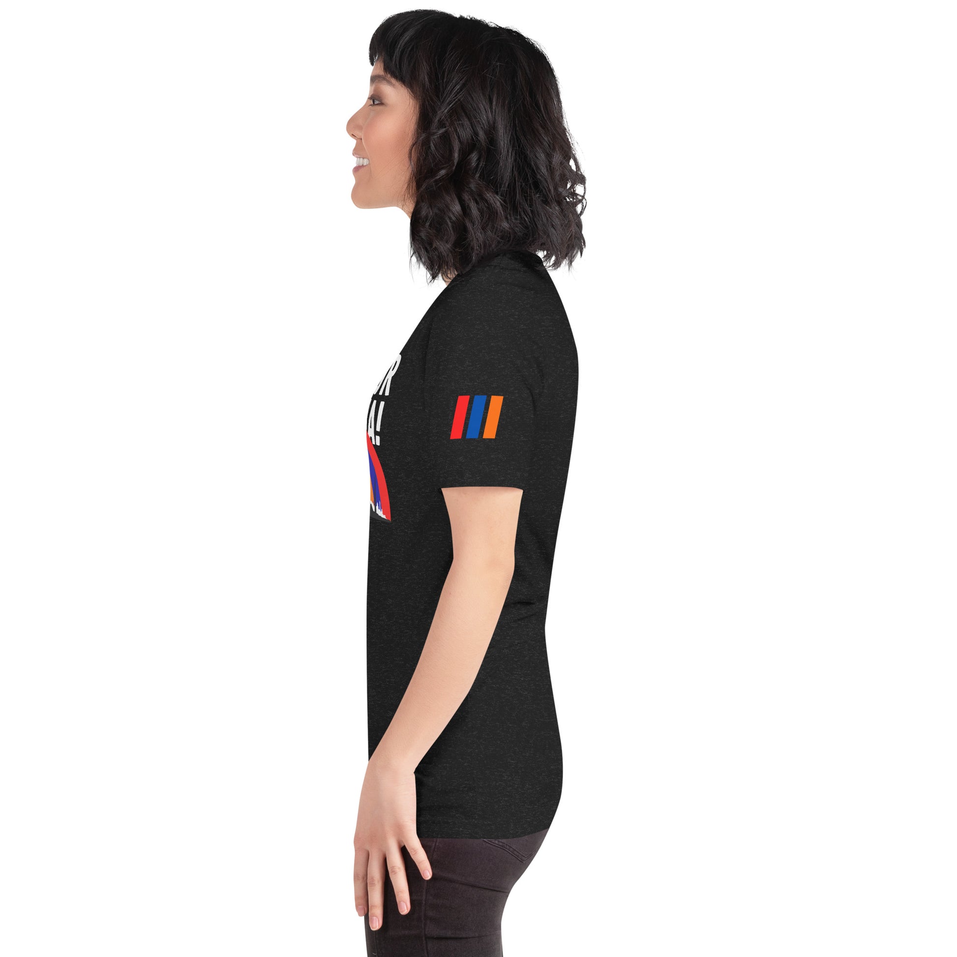 Unisex "Fight For Armenia & Tricolor Flag" Graphic T-Shirt Pomegranate Mint