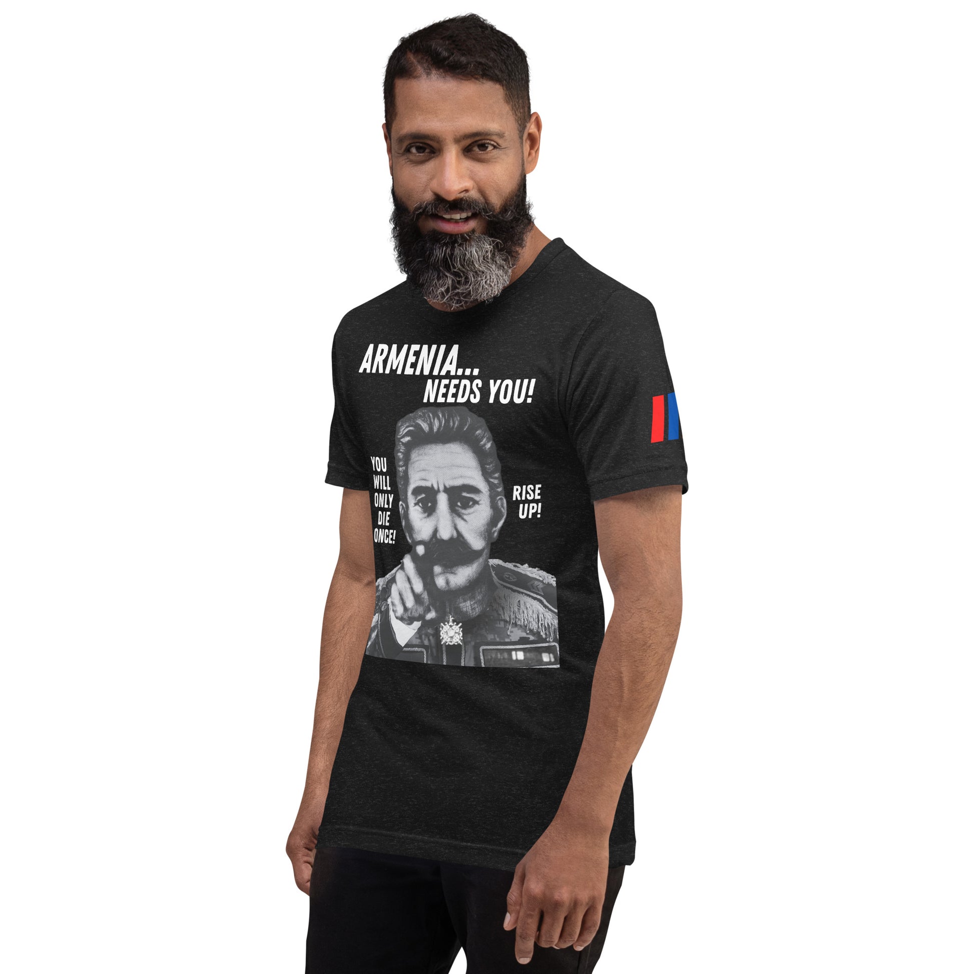 Unisex "Zoravar Andranik Armenia Needs You" "Զորավար Անդրանիկ" Premium Graphic T-Shirt Pomegranate Mint
