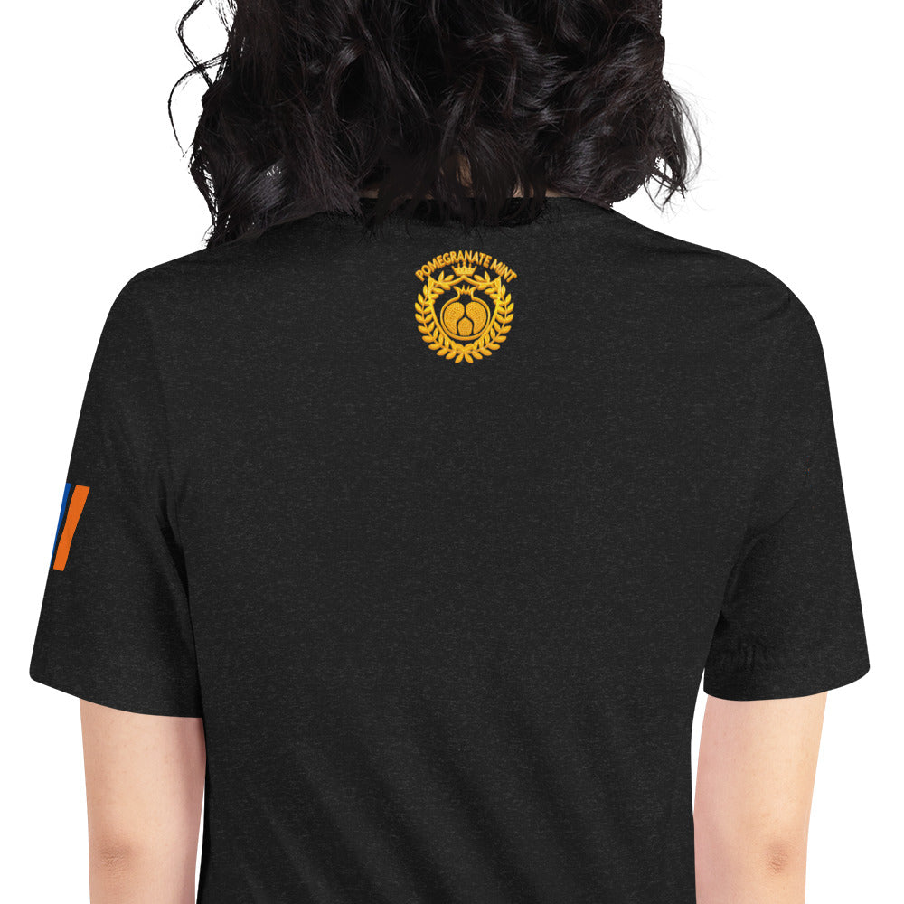 Unisex "Fight For Armenia & Tricolor Flag" Graphic T-Shirt Pomegranate Mint