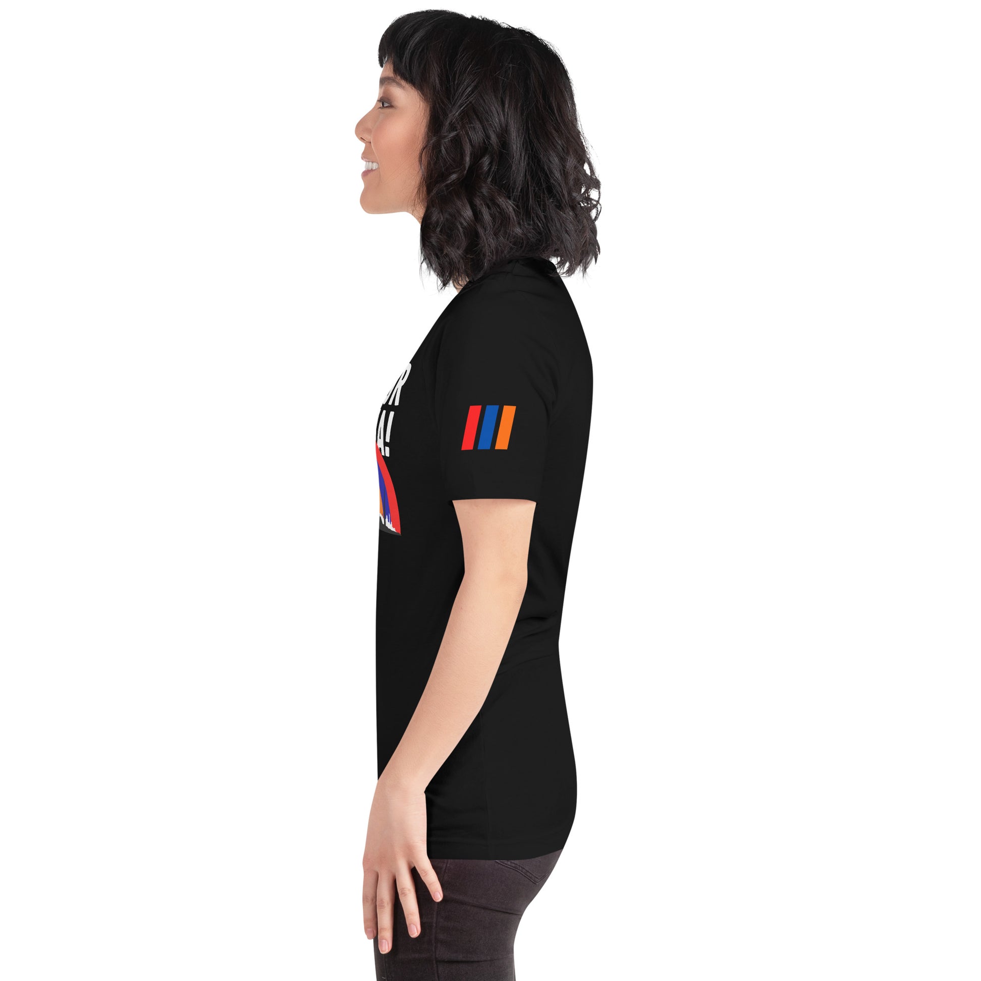 Unisex "Fight For Armenia & Tricolor Flag" Graphic T-Shirt Pomegranate Mint