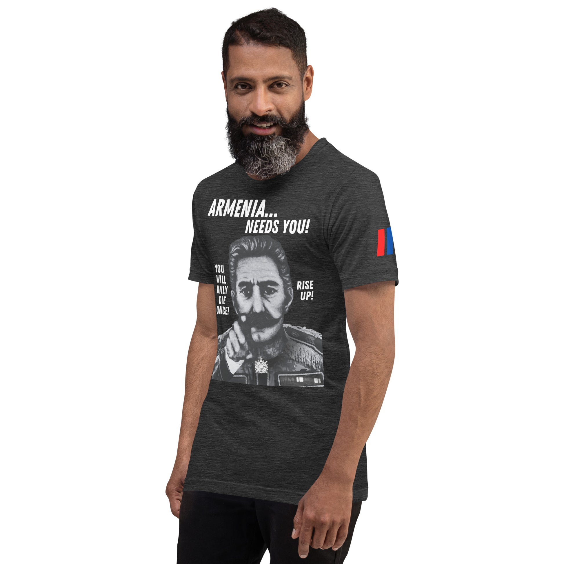 Unisex "Zoravar Andranik Armenia Needs You" "Զորավար Անդրանիկ" Premium Graphic T-Shirt Pomegranate Mint