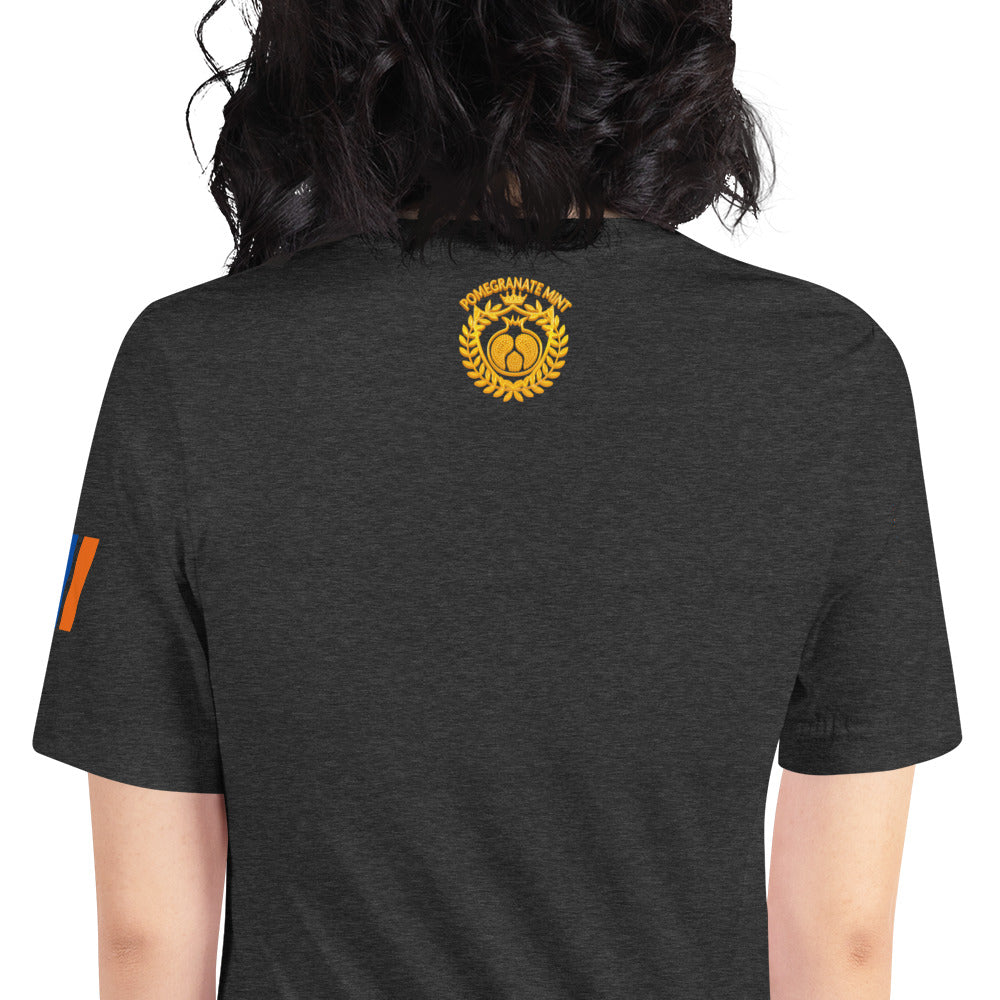 Unisex "Fight For Armenia & Tricolor Flag" Graphic T-Shirt Pomegranate Mint