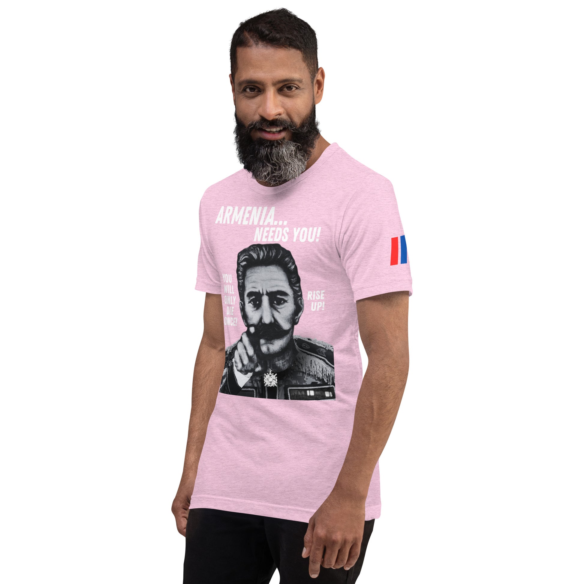 Unisex "Zoravar Andranik Armenia Needs You" "Զորավար Անդրանիկ" Premium Graphic T-Shirt Pomegranate Mint
