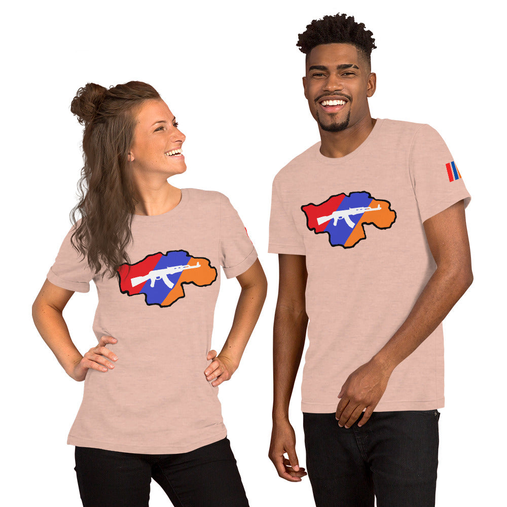 Unisex "Greater Armenia AK-47" Graphic T-Shirt Pomegranate Mint
