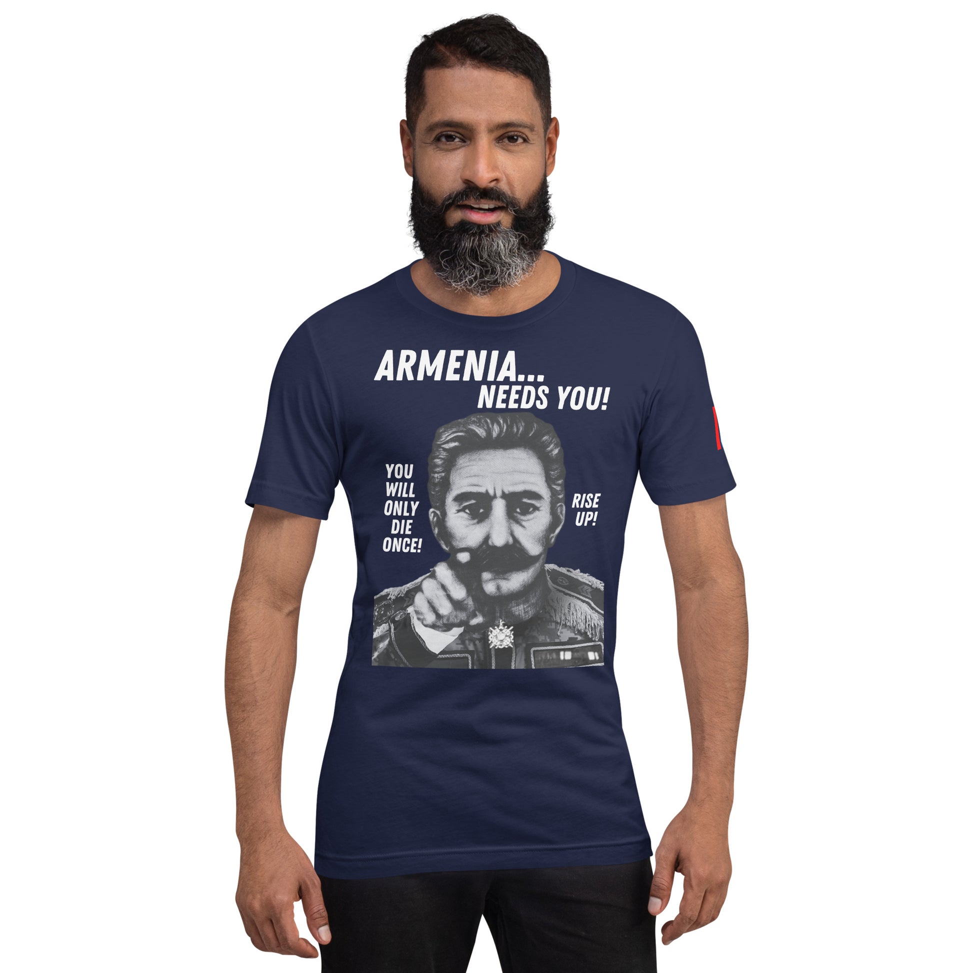 Unisex "Zoravar Andranik Armenia Needs You" "Զորավար Անդրանիկ" Premium Graphic T-Shirt Pomegranate Mint