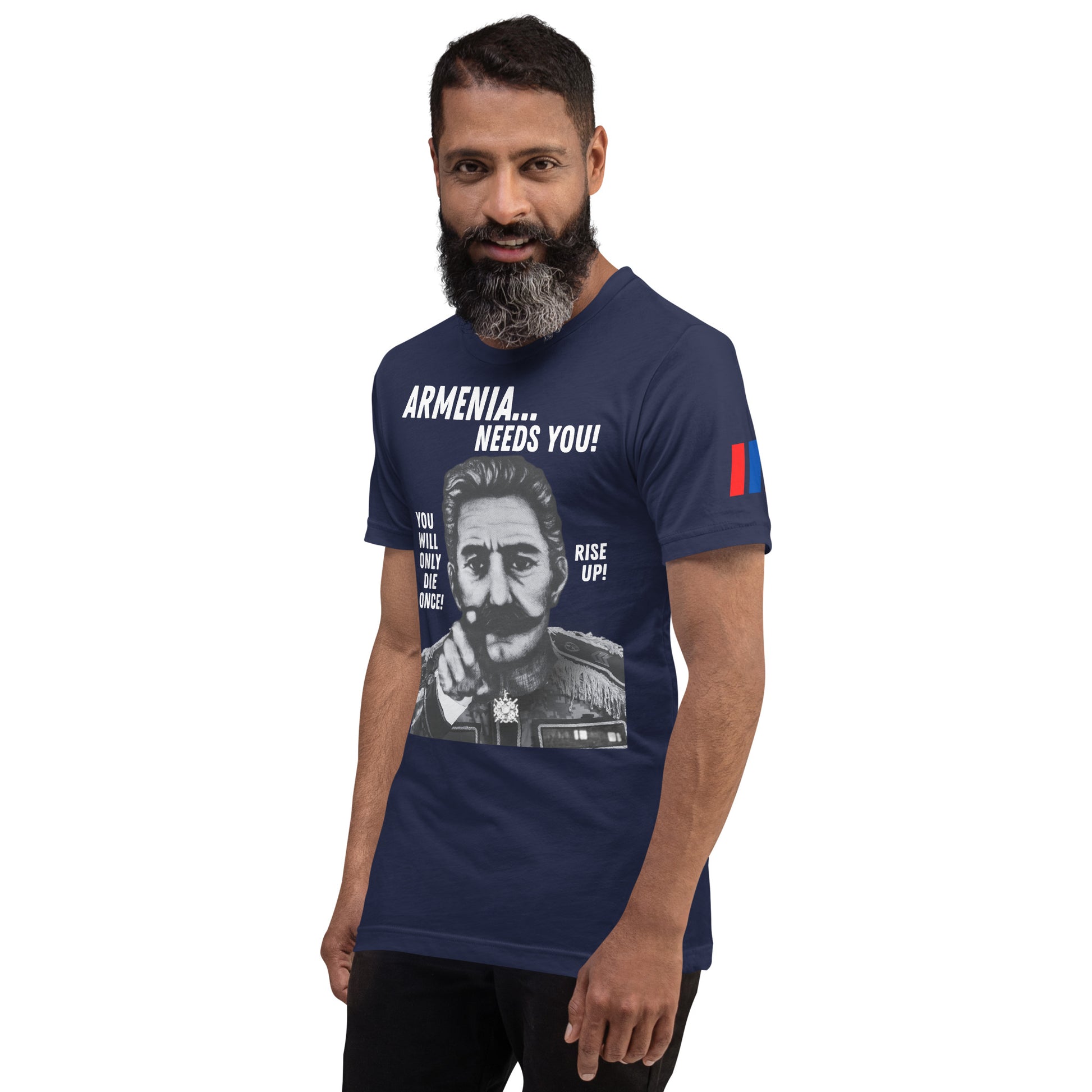 Unisex "Zoravar Andranik Armenia Needs You" "Զորավար Անդրանիկ" Premium Graphic T-Shirt Pomegranate Mint