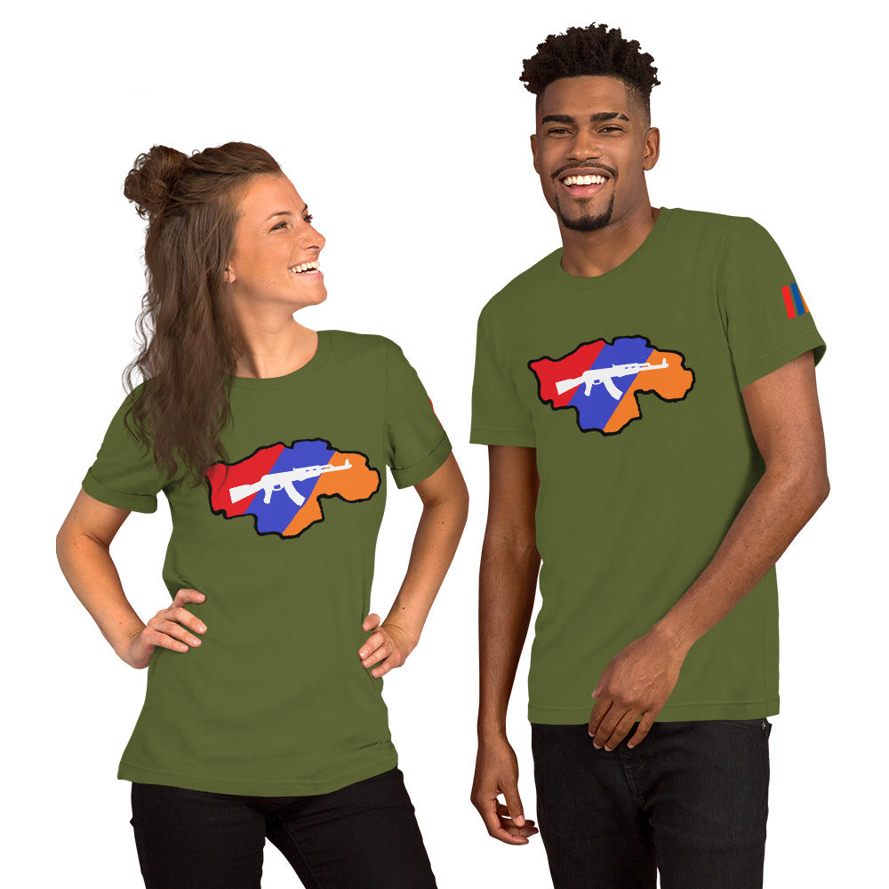 Unisex "Greater Armenia AK-47" Graphic T-Shirt Pomegranate Mint