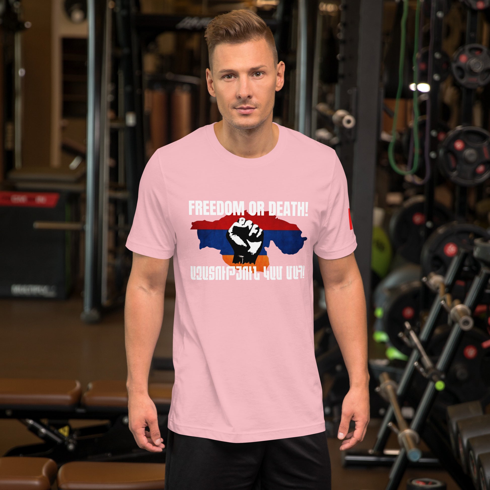 Unisex "Freedom or Death" "Ազատություն կամ մահ!" Revolutionary Graphic T-Shirt (Eastern) Pomegranate Mint