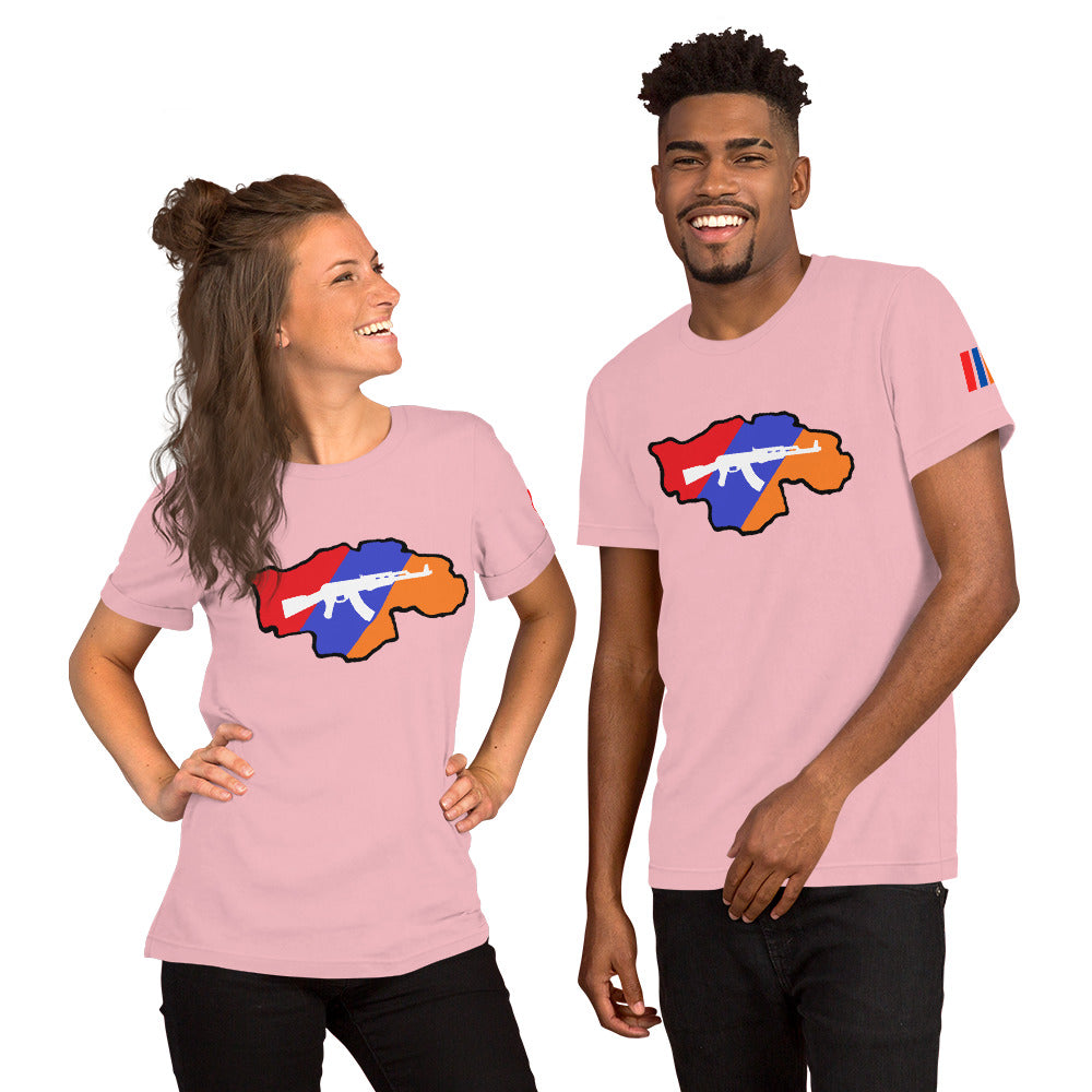 Unisex "Greater Armenia AK-47" Graphic T-Shirt Pomegranate Mint