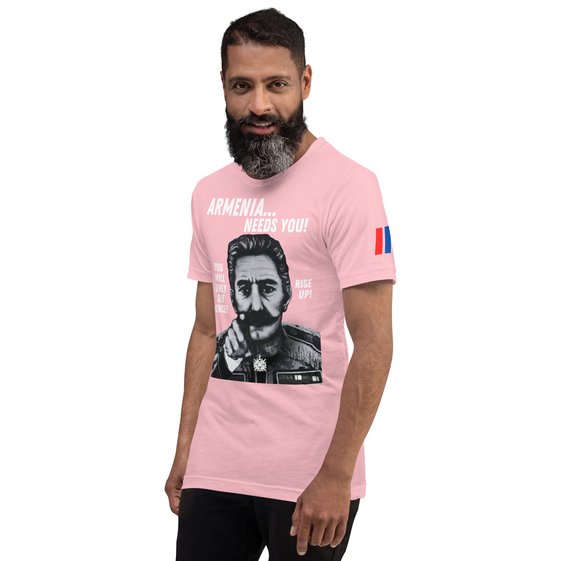 Unisex "Zoravar Andranik Armenia Needs You" "Զորավար Անդրանիկ" Premium Graphic T-Shirt Pomegranate Mint