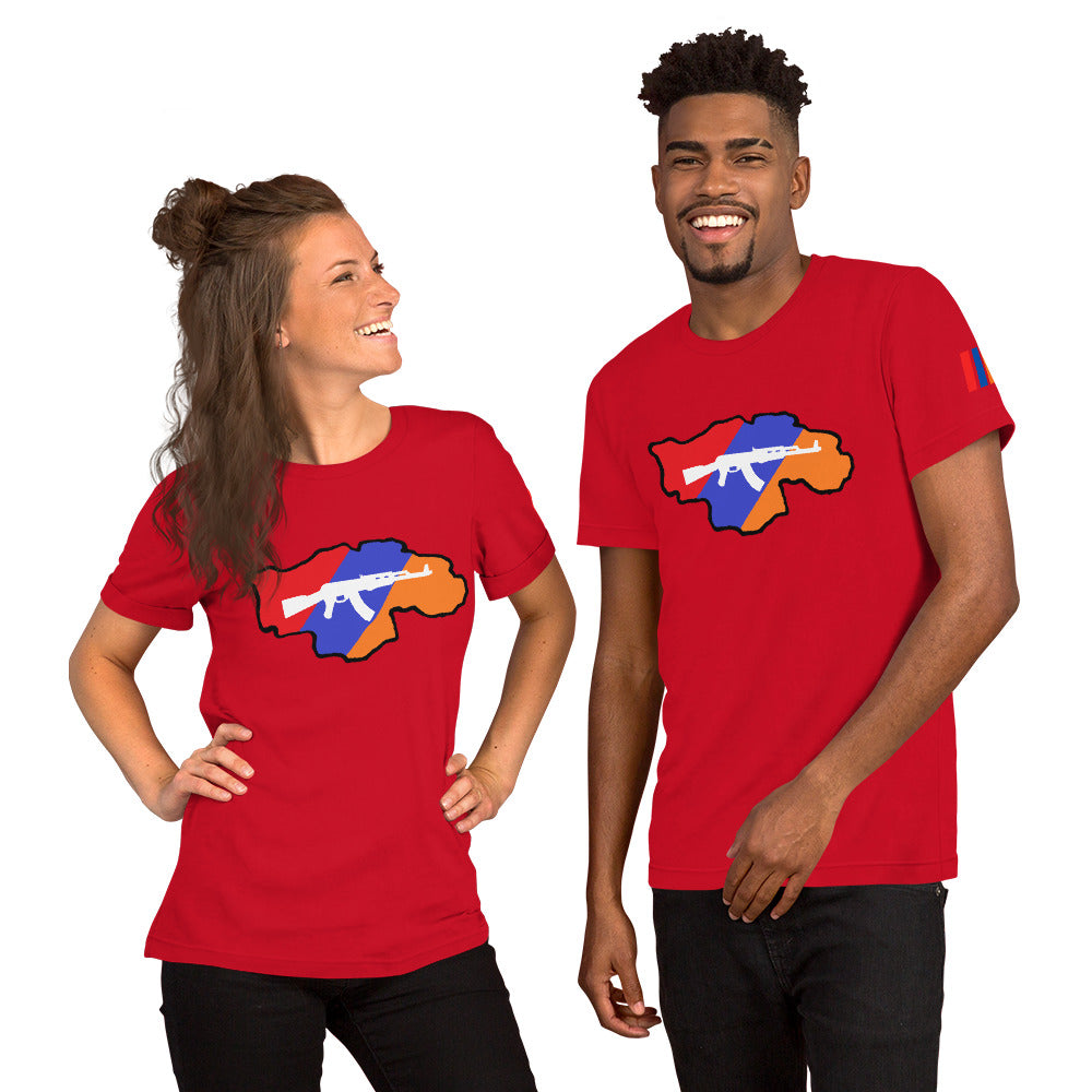 Unisex "Greater Armenia AK-47" Graphic T-Shirt Pomegranate Mint
