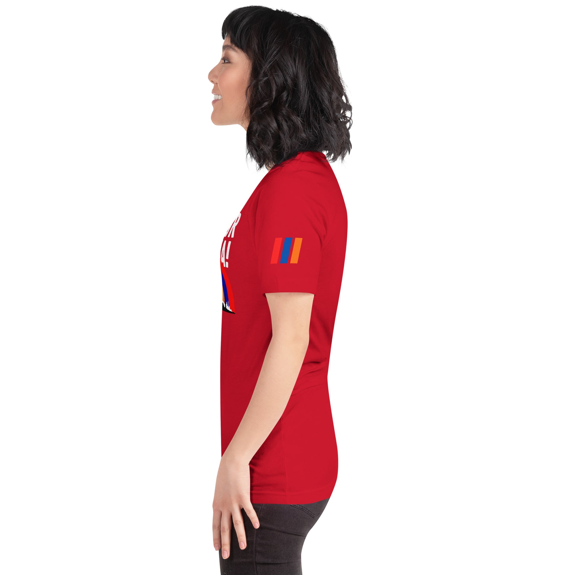 Unisex "Fight For Armenia & Tricolor Flag" Graphic T-Shirt Pomegranate Mint