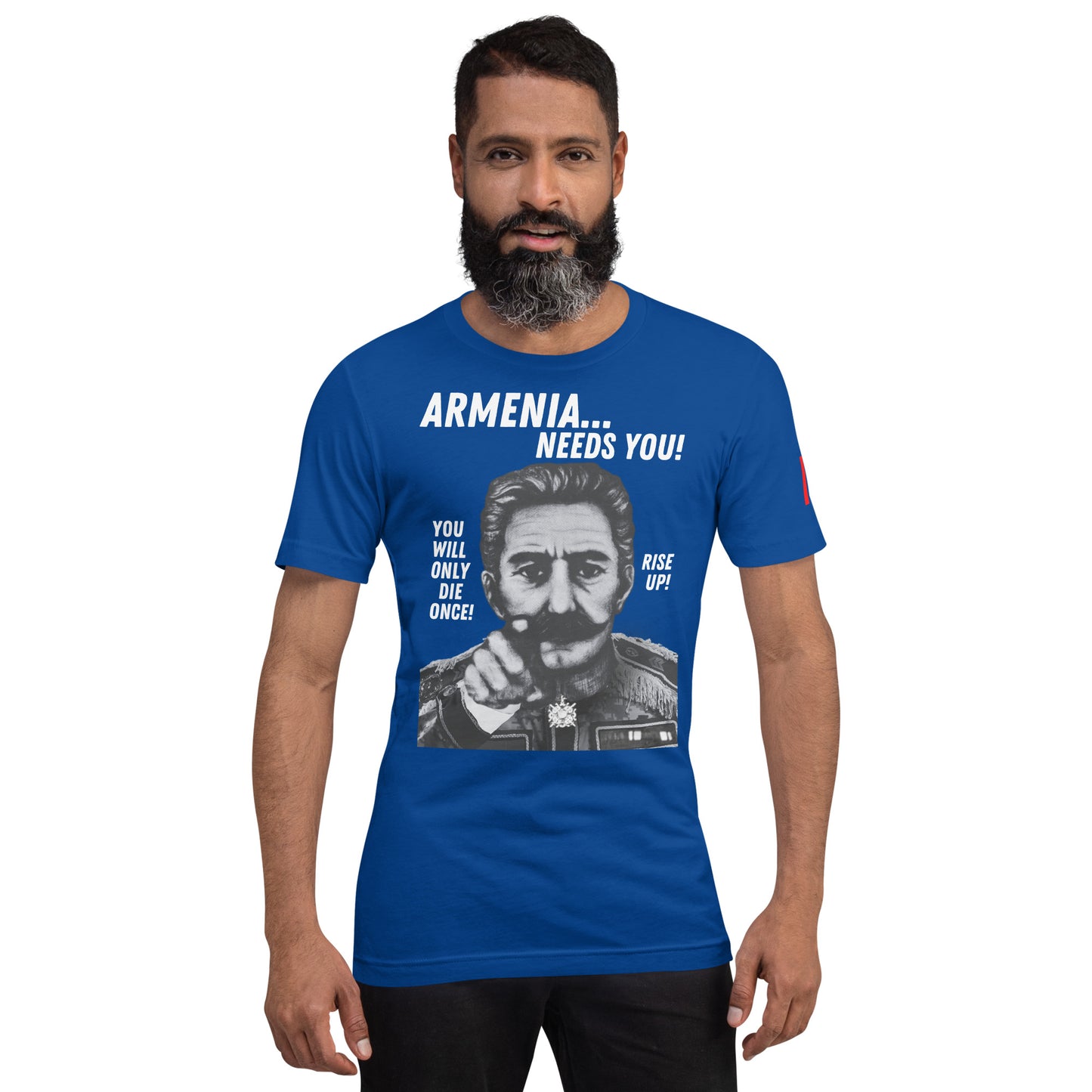 Unisex "Zoravar Andranik Armenia Needs You" "Զորավար Անդրանիկ" Premium Graphic T-Shirt Pomegranate Mint