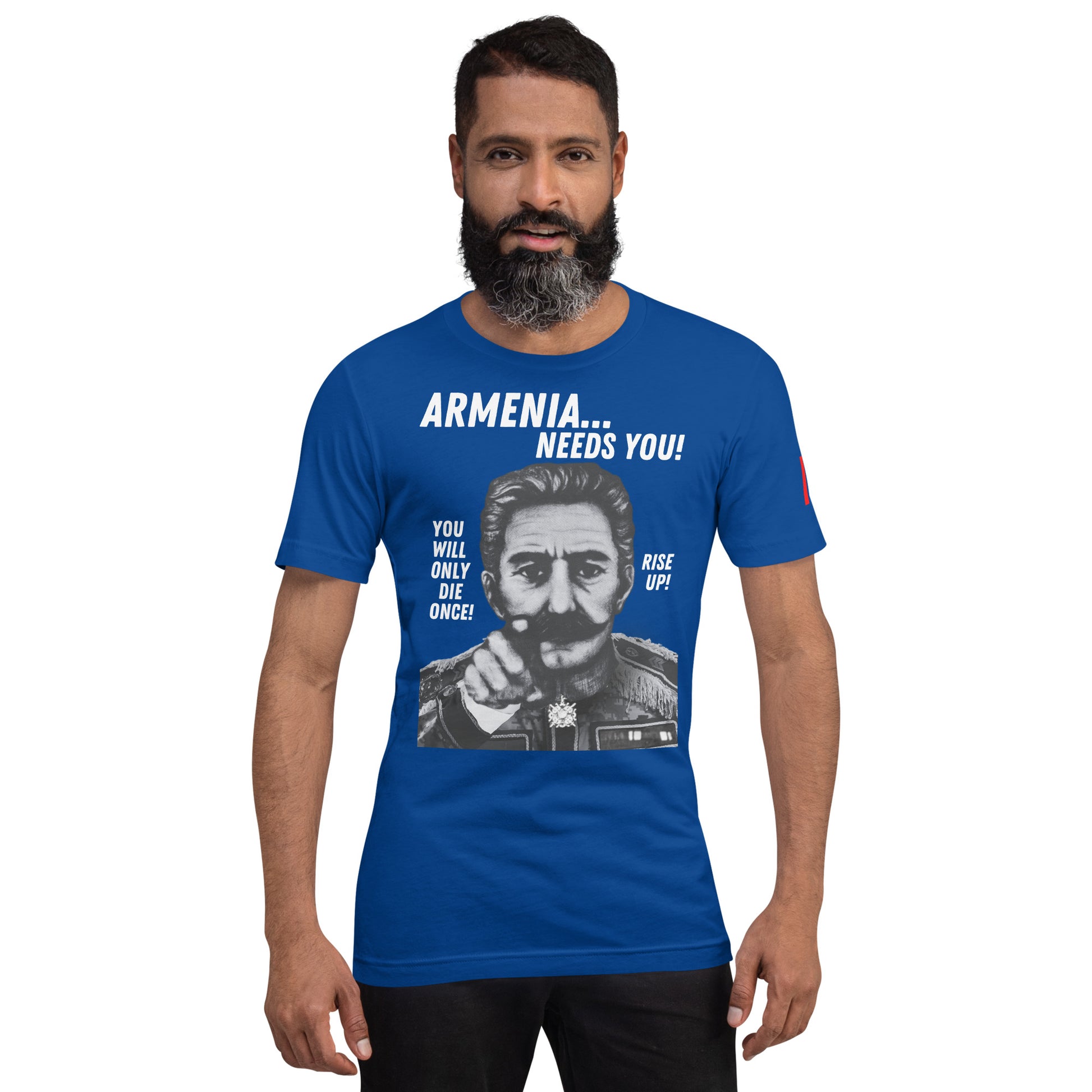 Unisex "Zoravar Andranik Armenia Needs You" "Զորավար Անդրանիկ" Premium Graphic T-Shirt Pomegranate Mint