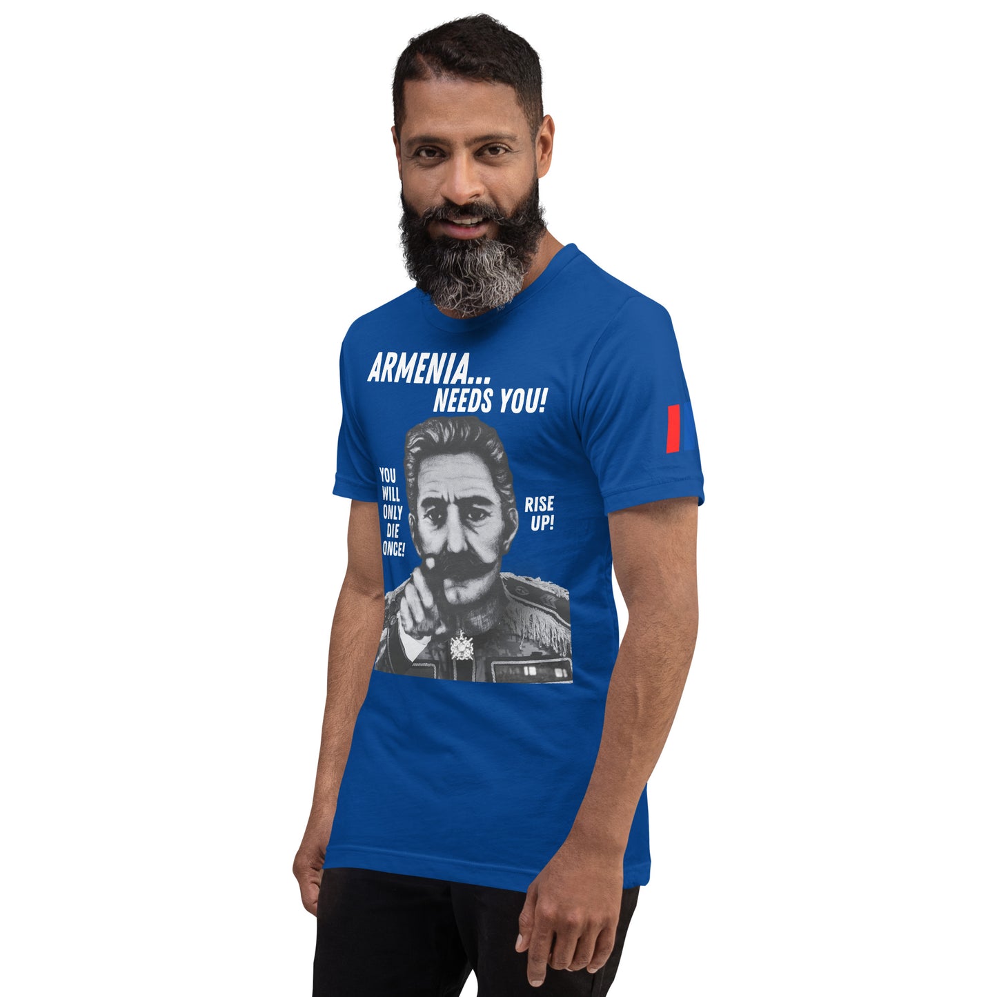 Unisex "Zoravar Andranik Armenia Needs You" "Զորավար Անդրանիկ" Premium Graphic T-Shirt Pomegranate Mint