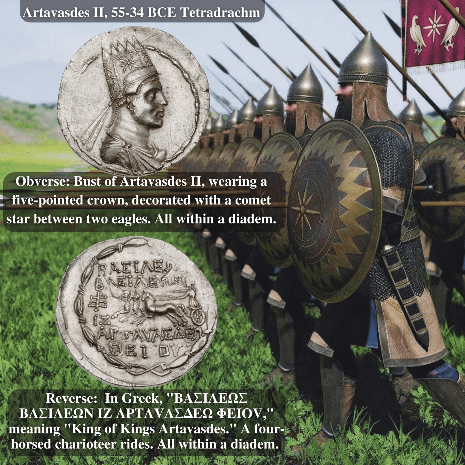 2024 Tigranes the Great Copper Chalkoi Coin Pomegranate Mint