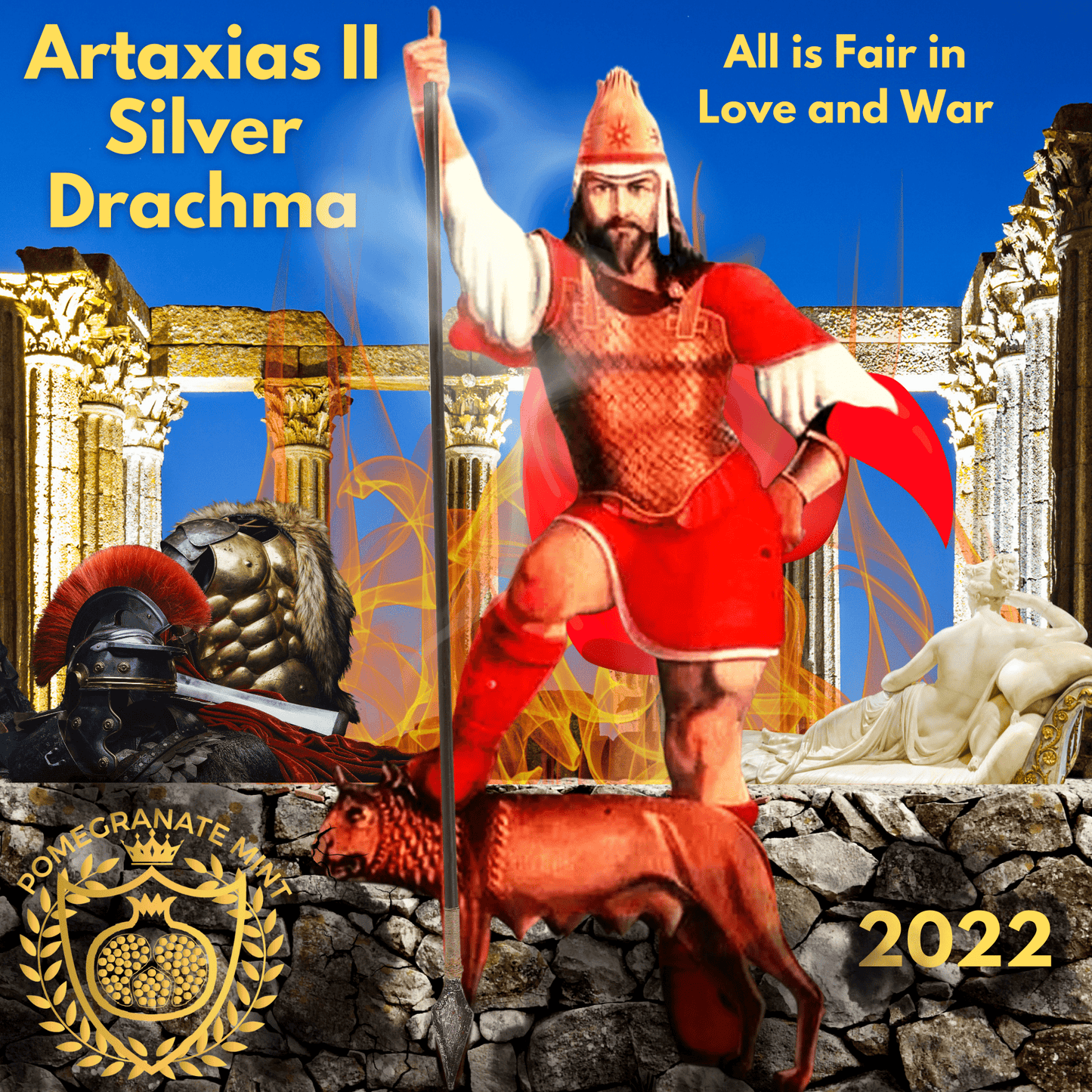 2024 Artaxias II Copper Chalkoi Coin Pomegranate Mint
