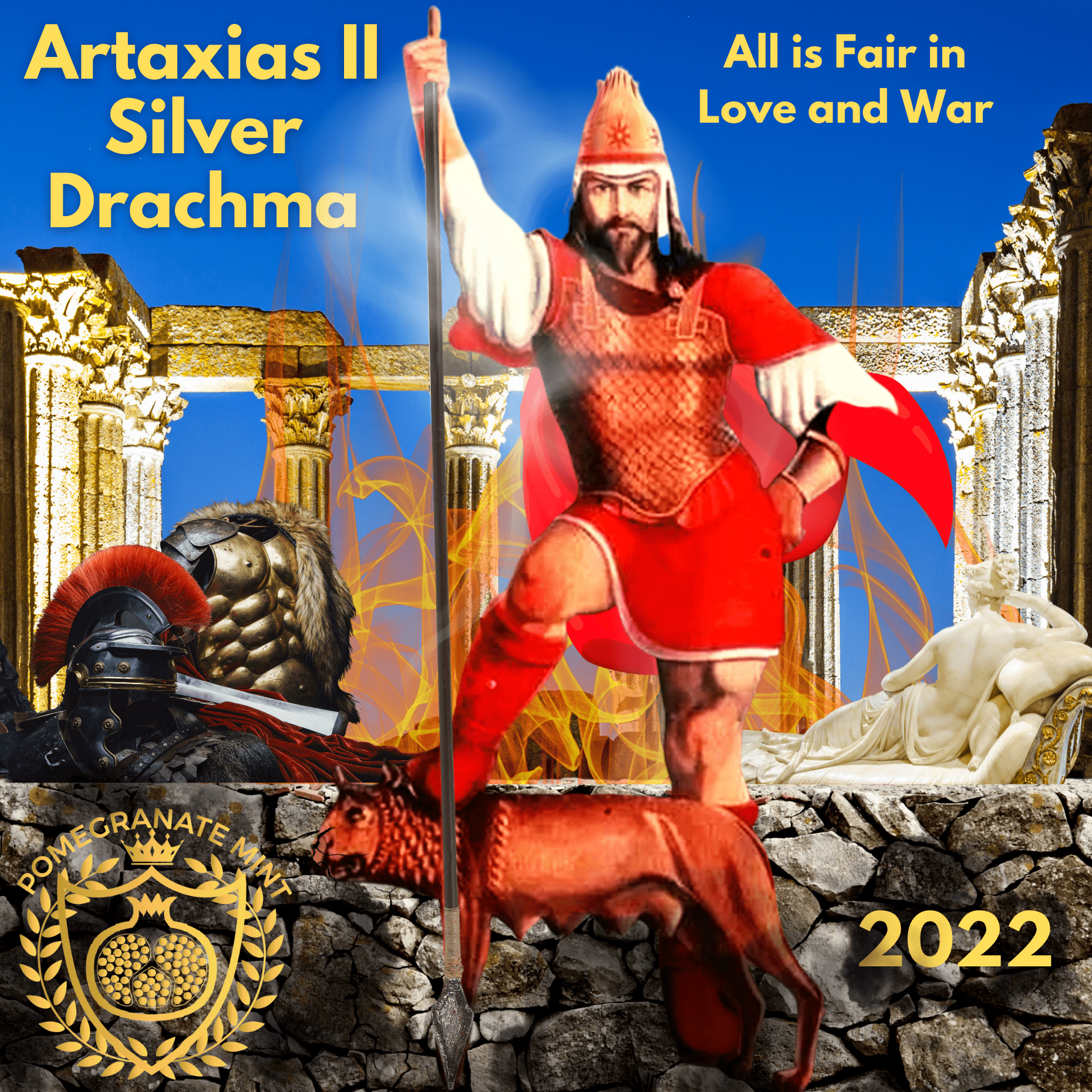2024 Artaxias II Copper Chalkoi Coin Pomegranate Mint