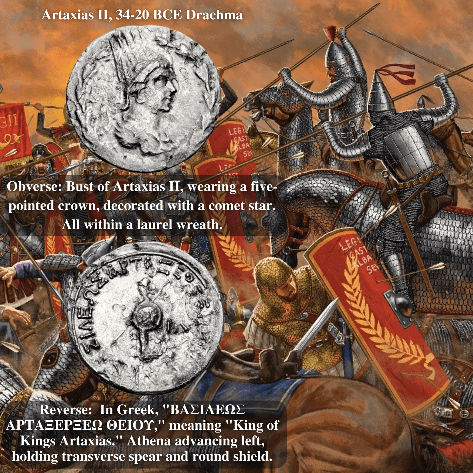 2024 Artaxias II Copper Chalkoi Coin Pomegranate Mint