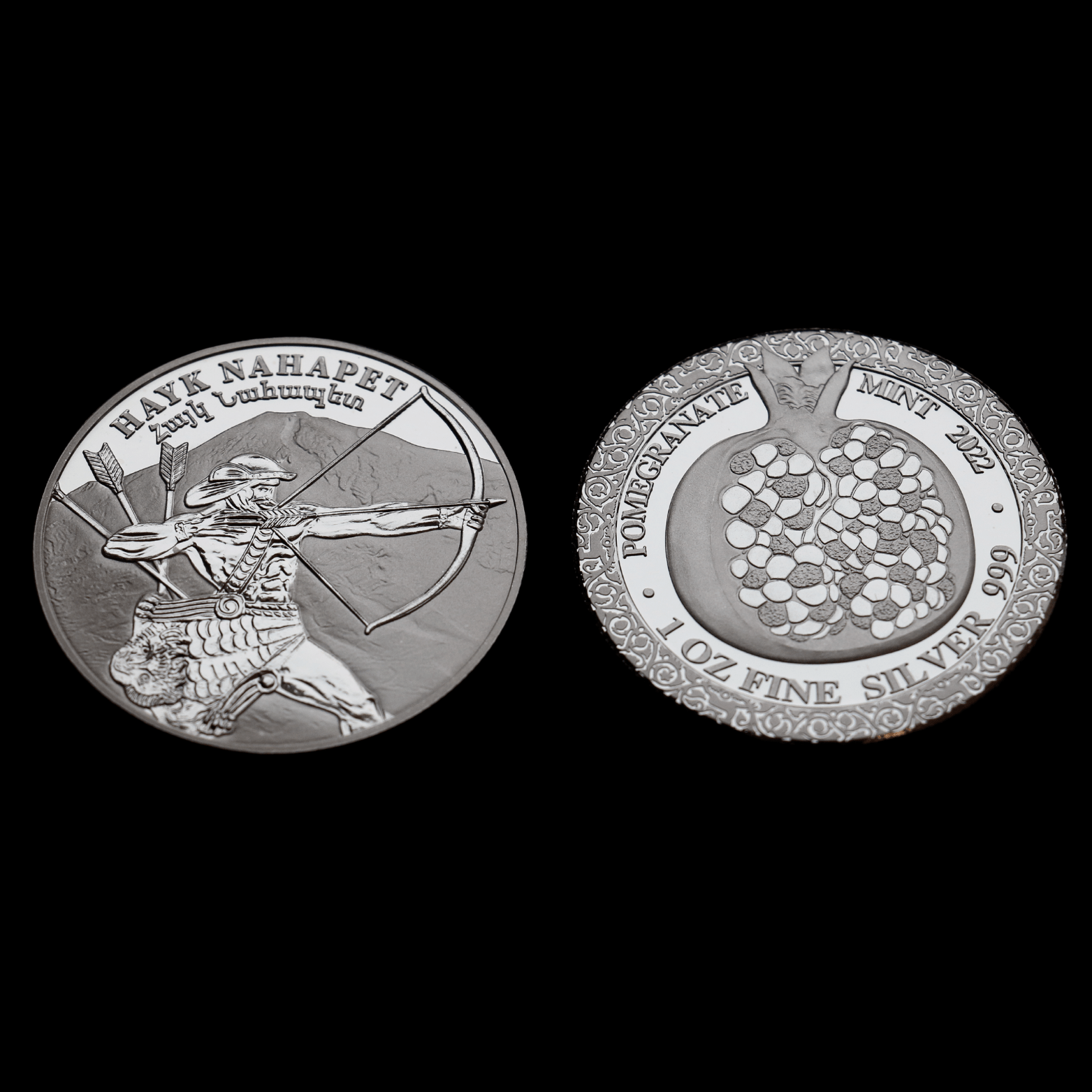2022 Hayk Nahapet 1 oz Silver Proof Coin Pomegranate Mint